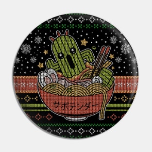 Cactuar Ramen Ugly Sweater Pin