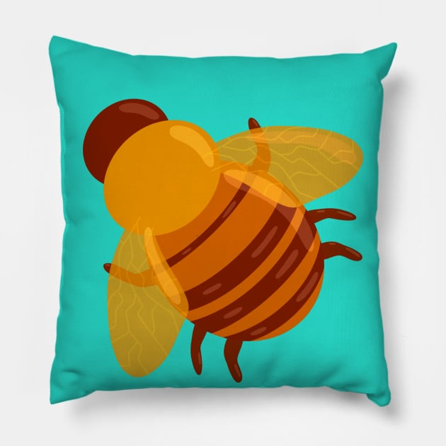 Honeybee Pillow by Unbrokeann