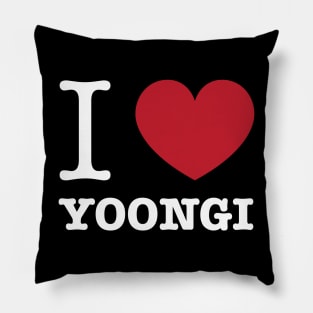 I love BTS Min Yoongi Suga typography Morcaworks Pillow