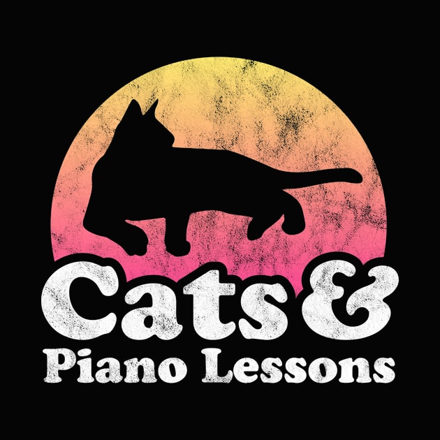 Cats and Piano Lessons Cat and Piano Player by JKFDesigns