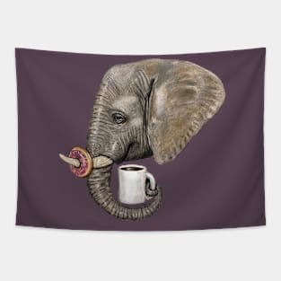 "Elephants Deserve Sprinkles" - Java Jungle collection Tapestry