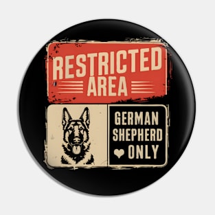 Funny Vintage German Shepherd Dog Dad Pin