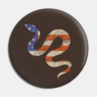 USA flag Snake Art work Pin