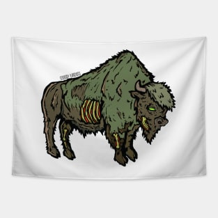 Yellowstone Zombie Bison Buffalo National Park Animal Tapestry