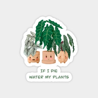 If I Die, Water My Plants Magnet