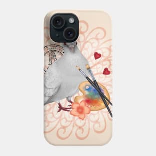 White Dove with Painting Palette Phone Case