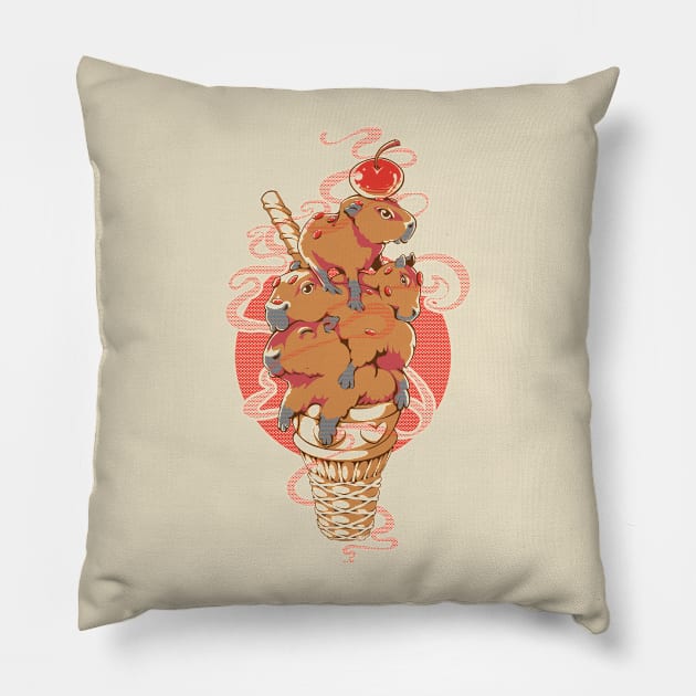 Capybara Ice Cream Pillow by Lima's