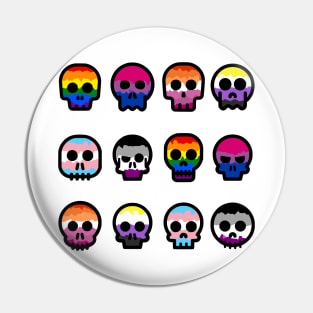 LGBTQ+ flags skulls Pin