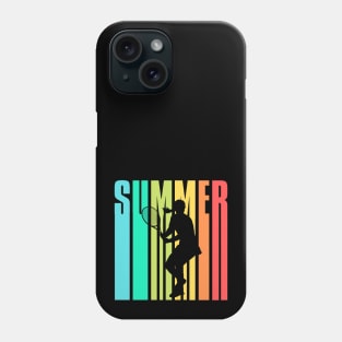 US Open Colorful Tennis Player Summer Silhouette Phone Case