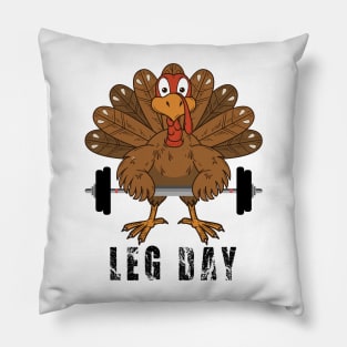 Funny Deadlifting Turkey Thanksgiving Leg Day Deadlift Pillow
