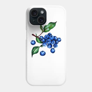 painting blueberries Phone Case