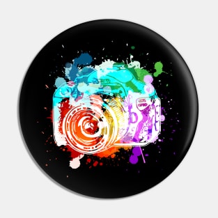 'Watercolor Camera Photographer' Photography Camera Gift Pin