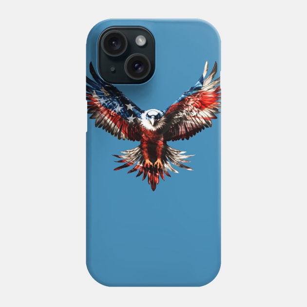 American Eagle with Flag Phone Case by DavidLoblaw