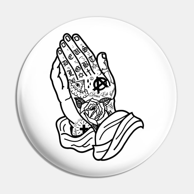 Praying hands Pin by RoanVerwerft