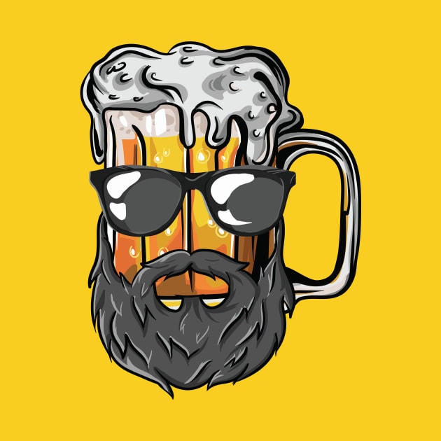 Funny Craft Beer Drunk Uncle Beard Bearded Druncle by Freid