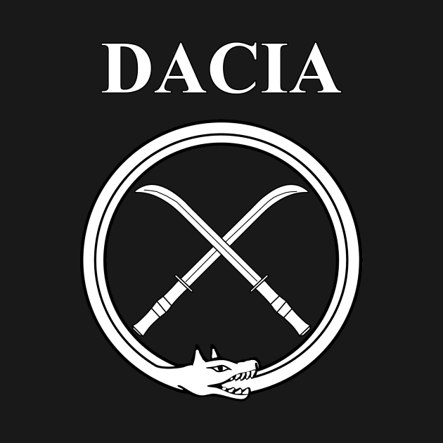 Ancient Dacia Dacian Draco and Falx Symbol by AgemaApparel