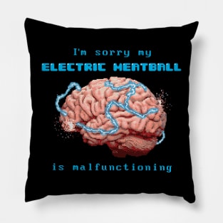 I'm Sorry My  Electric Meatball is Malfunctioning Pillow