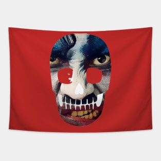 Creepy Skull Face Tapestry