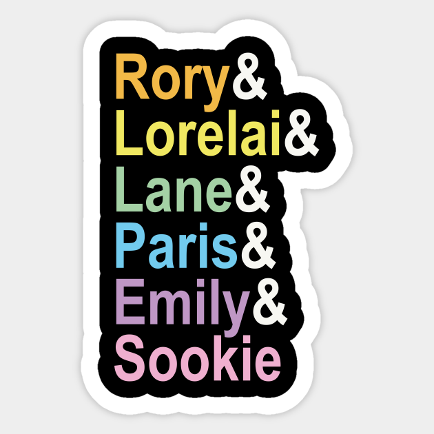 names gilmore girls sticker teepublic