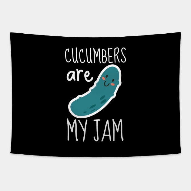 Cucumbers Are My Jam Funny Tapestry by DesignArchitect