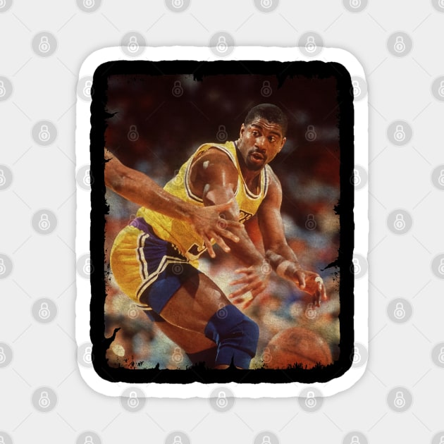 Magic Johnson The Real GOAT Magnet by Wendyshopart