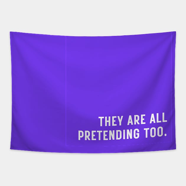 Purple Pretending Tapestry by April Twenty Fourth