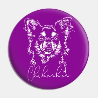 Chihuahua cute Portrait dog lover Pin