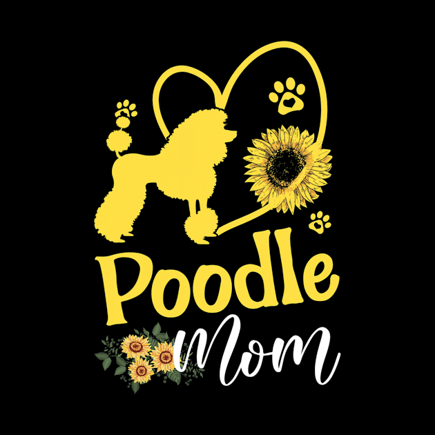 Poodle Mom Dog Sunflower by IainDodes