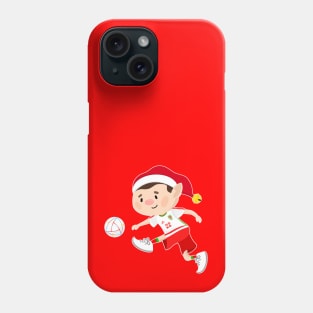 Wales football Christmas elf. Football World Cup soccer Phone Case