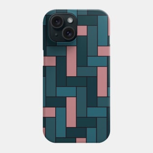 Geometric Tiles in Green, Teal and Pink Phone Case