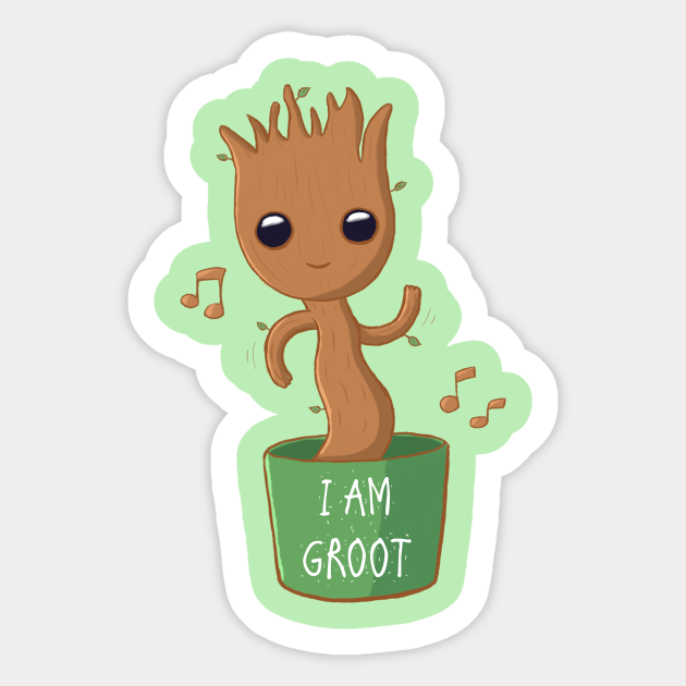 Allergisch Landschap Bonus I am Groot - Groot - Sticker | TeePublic