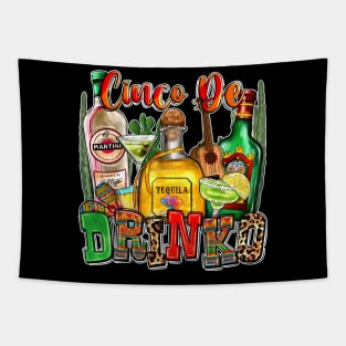 Mexico Wine Tequila Margarita Drink Cinco De Drinko Drinking Tapestry