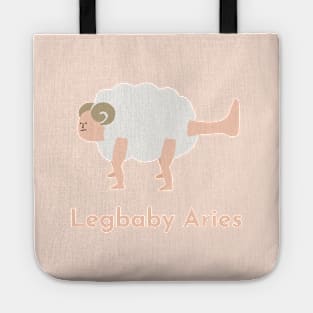 Legbaby Aries | Zodiac | Cute | Funny | Weird | Gift | Minimalist | Star Sign | Astrology | Tote