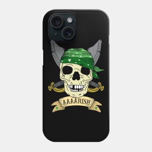 Funny Irish Pirate Skull Character Phone Case