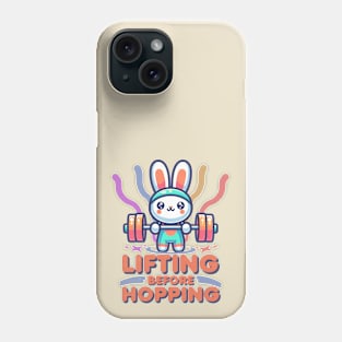 Powerlifting Funny Bunny Weightlifting Phone Case