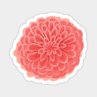 Delicate Peach Dahlia Magnet