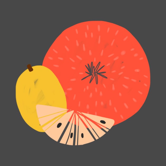 Summer Tropical Fruits Pattern by panco