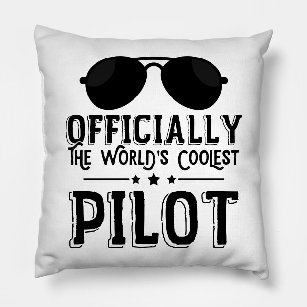 Officially the world's coolest Pilot - Aviation Flight design Pillow by theodoros20