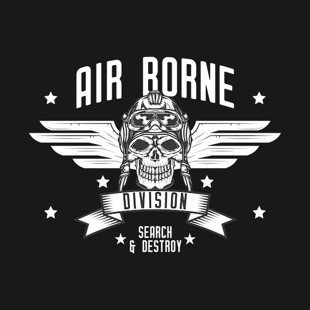 skull with wings airborne by Print On Demand✅