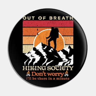 Hiking Society - Retro Grunge Pin