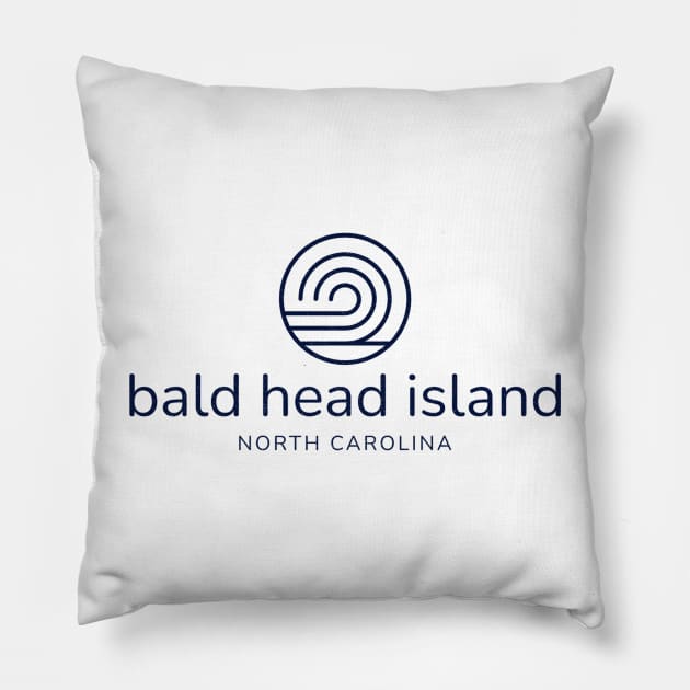 Bald Head Island, NC Beach Summer Wave Pillow by Contentarama