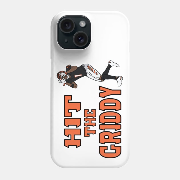 Ja'Marr Chase Hit The Griddy (Style 1) Phone Case by rattraptees