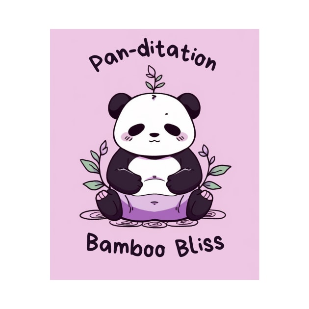 Kawaii Cute Yoga Meditating Panda by AdaMazingDesign