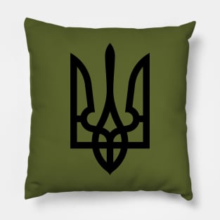 Black Tryzub Pillow