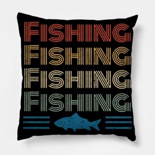 Fishing Retro Vintage Angling Angler Pillow