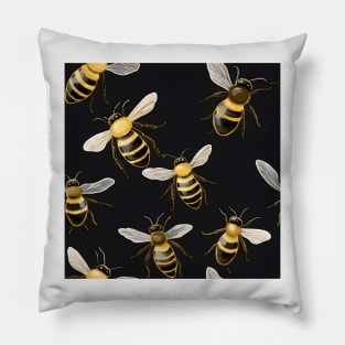 Honeycomb and Bee Pattern 1 Pillow