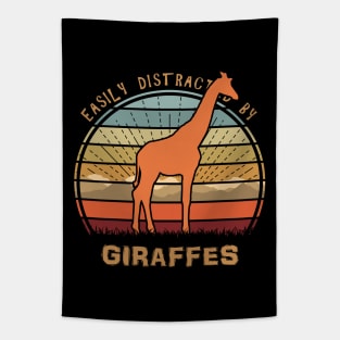 Easily Distracted By Giraffes Tapestry