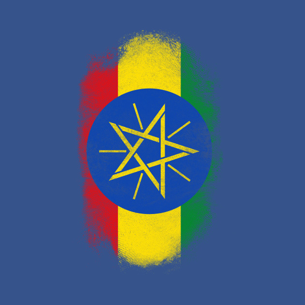 ethiopia flag souvenir distressed