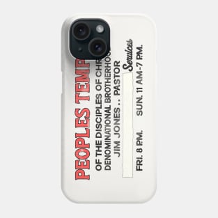 PEOPLES TEMPLE Church Sign Phone Case
