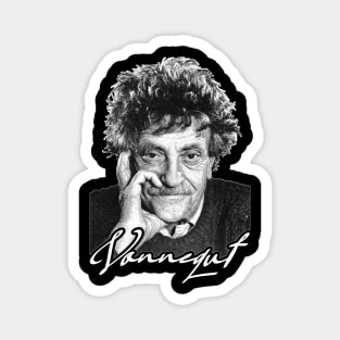 Vonnegut Black and White Magnet